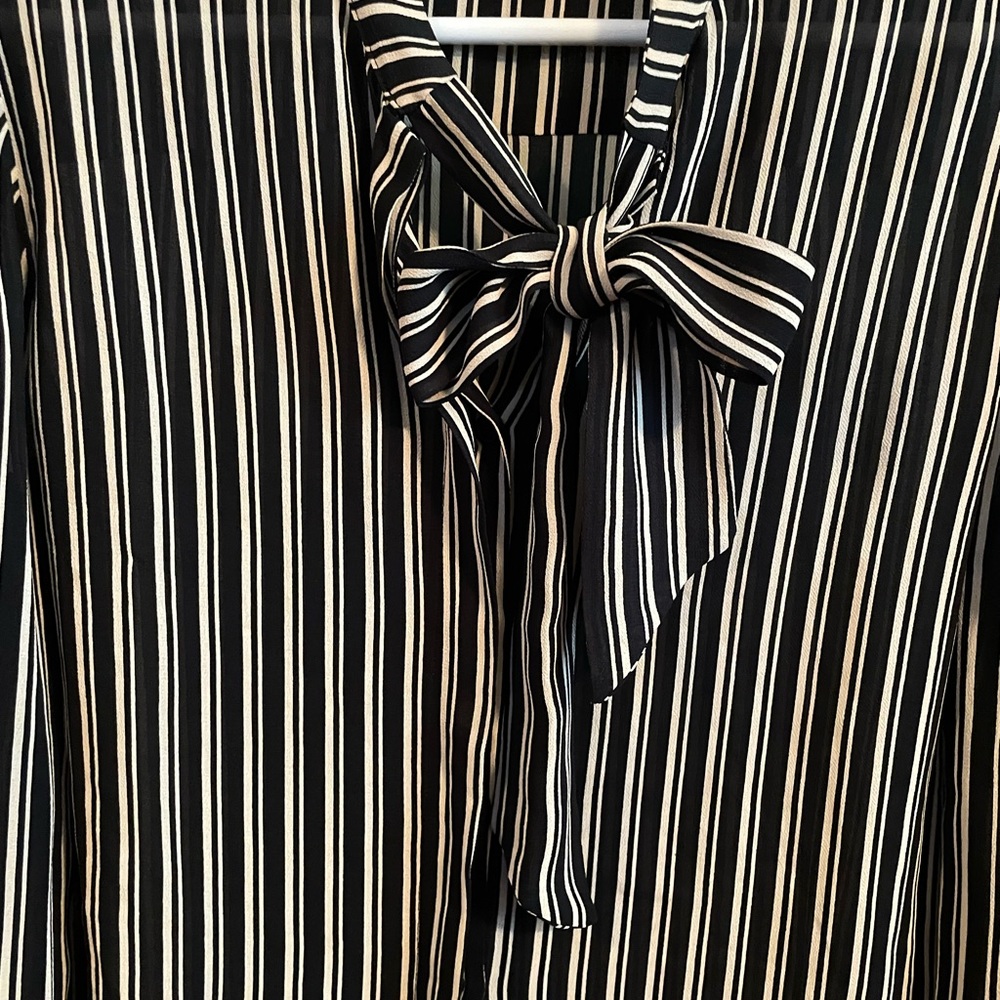 REFORMATION top striped long sleeve button down blouse shirt